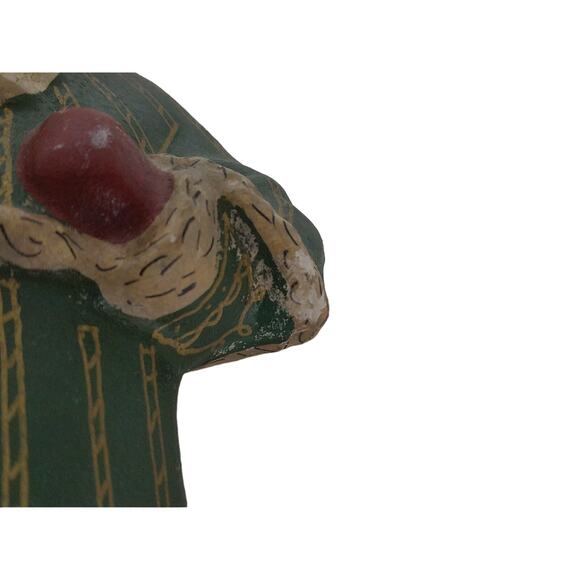 Vintage 1990 Vaillancourt Santa Claus Father Christmas Folk Art 9" READ - Picture 3 of 11